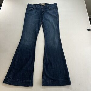 Dylan George Diane Flare Denim Jeans Mid Rise Size 31 Dark Wash